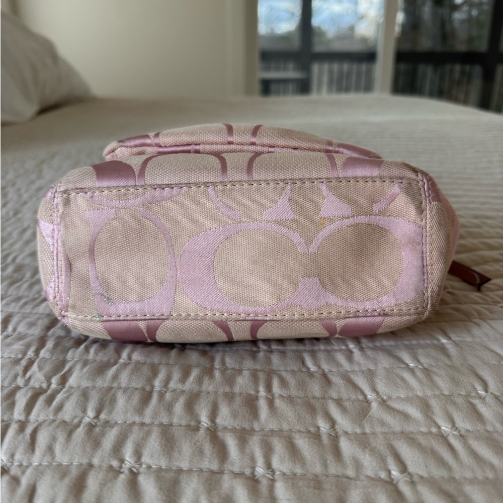 Coach Pink and Tan Mini Bag - Picture 3 of 5
